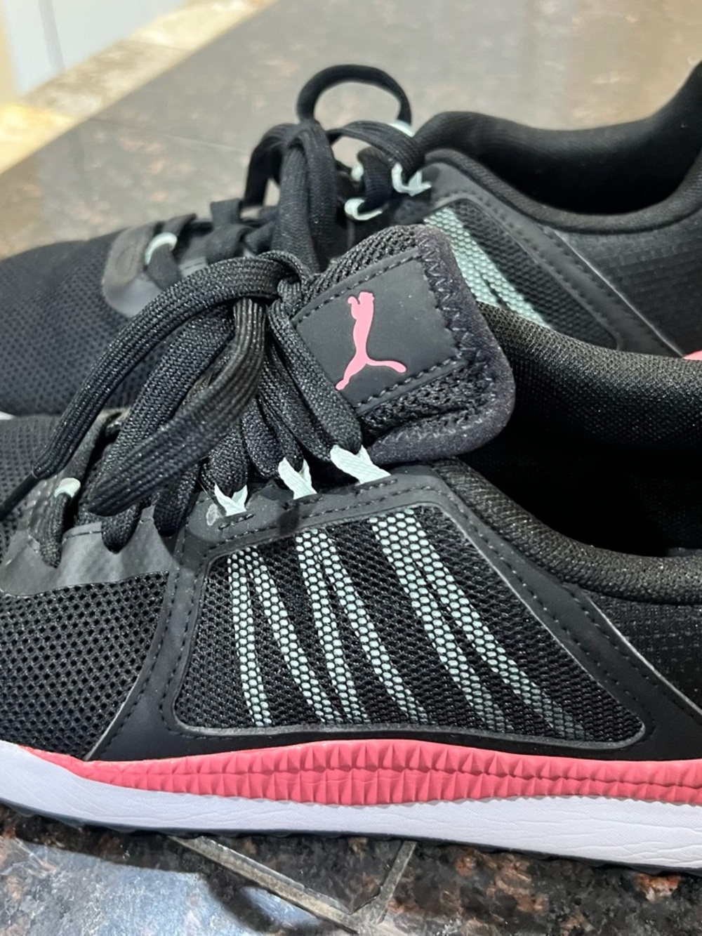 Puma Black and Pink Women's Athletic Runners